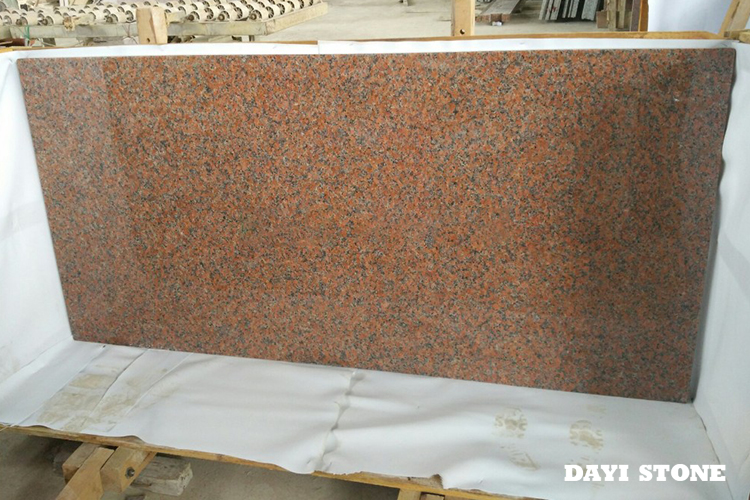 Countertop China Red Granite G562 Top front and two short flat edge polished - Dayi Stone